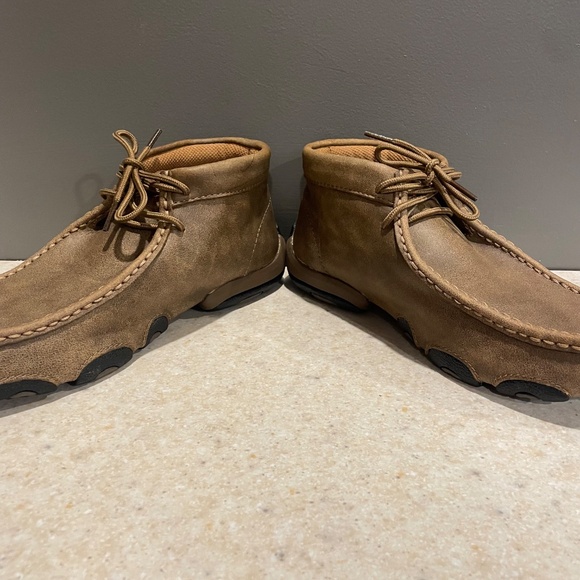 TWISTED X Women's Chukka Driving Mocs Bomber 7.5 WIDE Leather Rodeo Boho - Picture 6 of 15